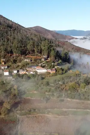 Imagem aérea da aldeia de Bordozedo