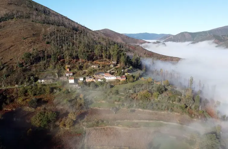 Imagem aérea da aldeia de Bordozedo